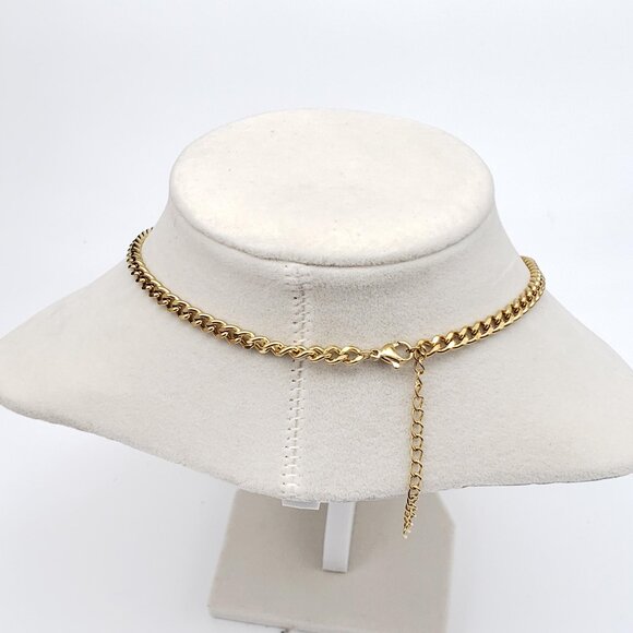 Authentic Louis Vuitton Gold Padlock with Unbranded Stainless Steel Chain - Picture 5 of 8